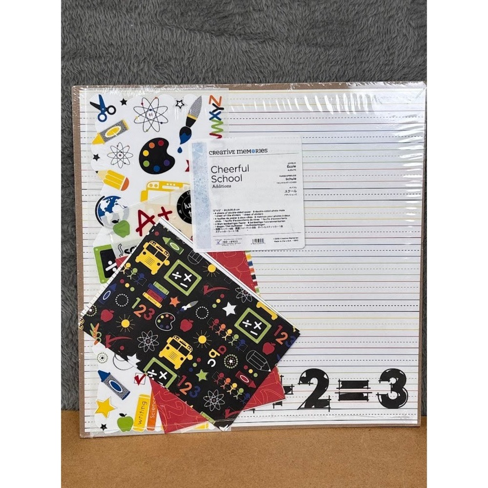 Creative Memories Cheerful School Additions 12x12 Scrapbook Kit Retired‎ NOS